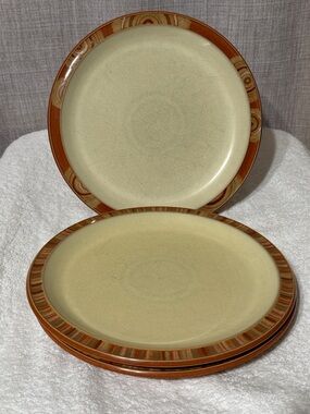 Denby England Fir Chili Dinner Plates - Set of 3